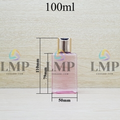 Chai lotion vuông nắp nhấn xi