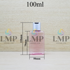Chai lotion vuông nắp nhấn xi