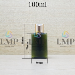 Chai lotion vuông nắp nhấn xi