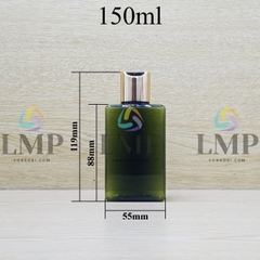 Chai lotion vuông nắp nhấn xi