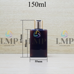 Chai lotion vuông nắp nhấn xi