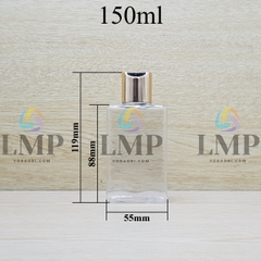 Chai lotion vuông nắp nhấn xi