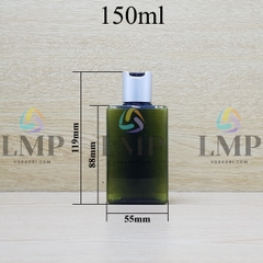 Chai lotion vuông nắp nhấn xi