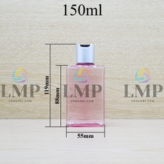 Chai lotion vuông nắp nhấn xi