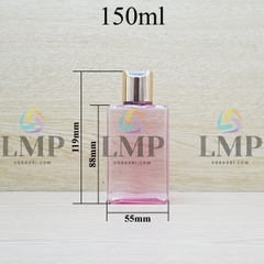 Chai lotion vuông nắp nhấn xi