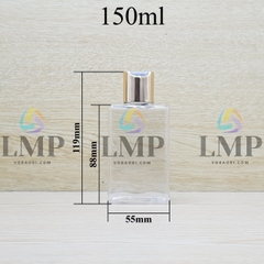 Chai lotion vuông nắp nhấn xi