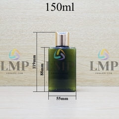 Chai lotion vuông nắp nhấn xi