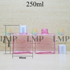 Chai lotion vuông nắp nhấn xi