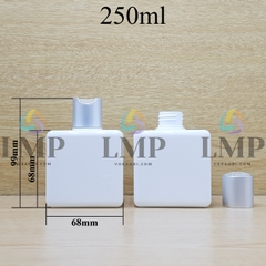 Chai lotion vuông nắp nhấn xi