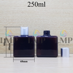 Chai lotion vuông nắp nhấn xi