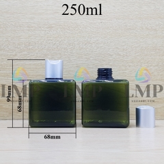 Chai lotion vuông nắp nhấn xi