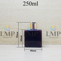Chai lotion vuông nắp nhấn xi