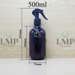 Chai PET 38g vòi xịt kiếng 500ml