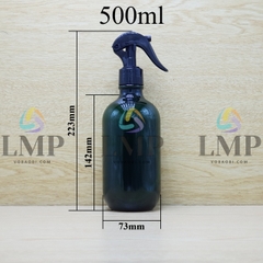 Chai PET 38g vòi xịt kiếng 500ml