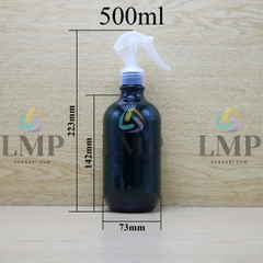 Chai PET 38g vòi xịt kiếng 500ml