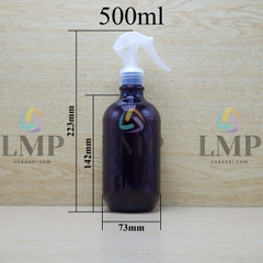 Chai PET 38g vòi xịt kiếng 500ml