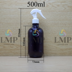 Chai PET 38g vòi xịt kiếng 500ml