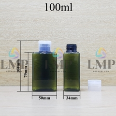 Chai lotion vuông nắp bật trơn