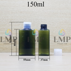 Chai lotion vuông nắp bật trơn