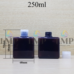 Chai lotion vuông nắp bật trơn