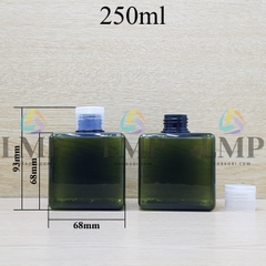 Chai lotion vuông nắp bật trơn