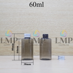 Chai PETG vai ngang nắp nhôm cuốn