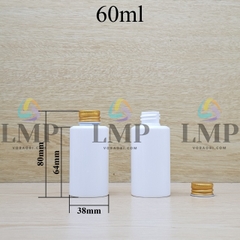 Chai PETG vai ngang nắp nhôm cuốn