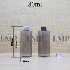 Chai PETG vai ngang nắp nhôm cuốn