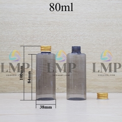 Chai PETG vai ngang nắp nhôm cuốn