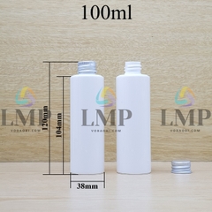 Chai PETG vai ngang nắp nhôm cuốn