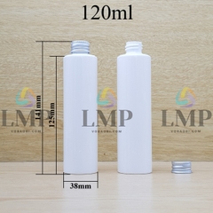 Chai PETG vai ngang nắp nhôm cuốn