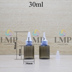 Chai PETG vai ngang nắp nhọn sọc