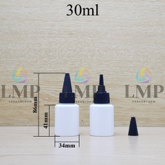 Chai PETG vai ngang nắp nhọn sọc