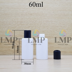 Chai PETG vai ngang nắp nhấn
