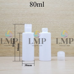 Chai PETG vai ngang nắp nhấn