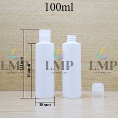 Chai PETG vai ngang nắp nhấn