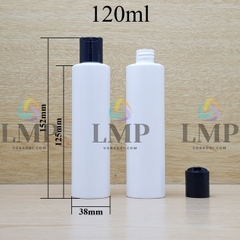 Chai PETG vai ngang nắp nhấn