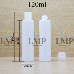 Chai PETG vai ngang nắp nhấn