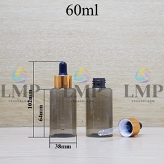 Chai PETG vai ngang nắp bóp khoen nhôm