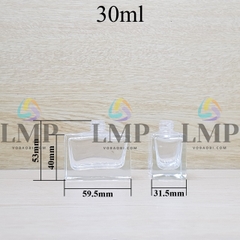Thân chai vuông LMP cổ Ø14.5