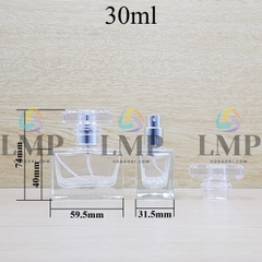 Chai nước hoa vuông cao cấp