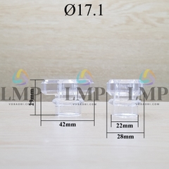 Nắp chụp vuông cao Ø17.1