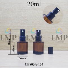 Chai thủy tinh nâu đầu nhôm giọt cao