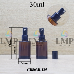 Chai thủy tinh nâu đầu nhôm giọt cao