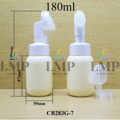 Chai HDPE tạo bọt đầu massage oval