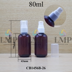 Chai vai tròn đầu xịt giọt 1 viền 80ml