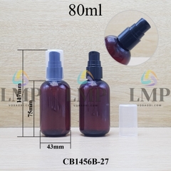 Chai vai tròn đầu xịt giọt 1 viền 80ml