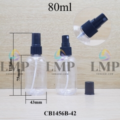 Chai vai tròn đầu phun sương sọc 80ml