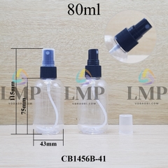 Chai vai tròn đầu phun sương sọc 80ml