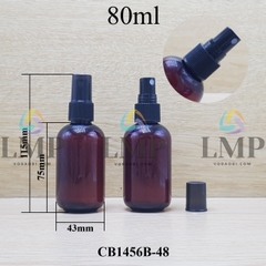 Chai vai tròn đầu phun sương sọc 80ml